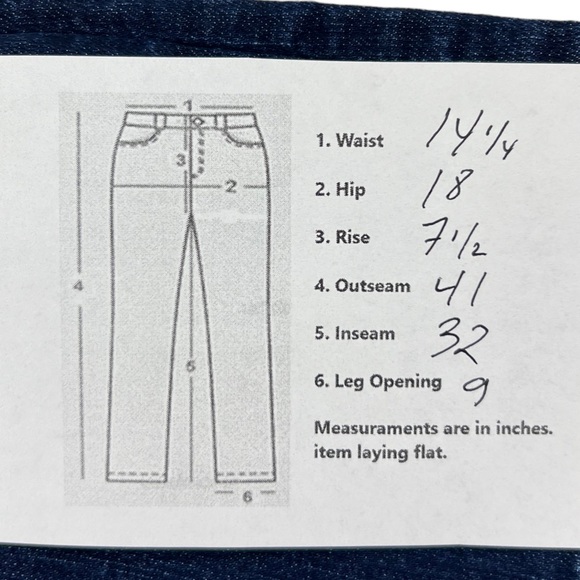 Miss Me Womens 28 X 32 (actual) Jeans Signature Boot Blue Cotton Blend Size 27 - Picture 7 of 12